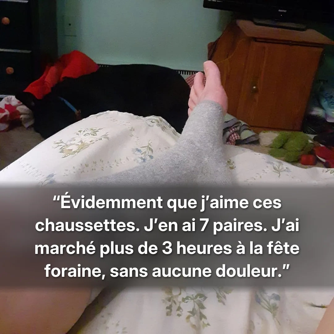 Photo d’une cliente portant les manchons Unecompresse