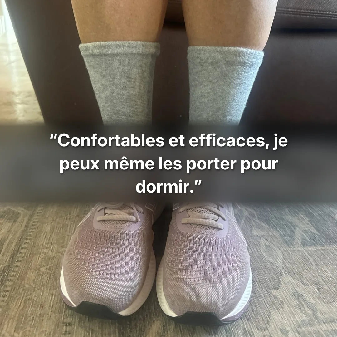 Photo d’une cliente portant les manchons Unecompresse